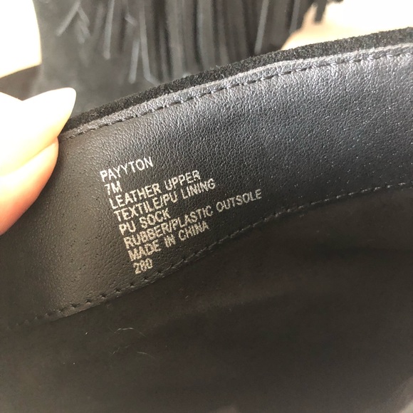 STEVE MADDEN PAYYTON BOOTIE (BLACK FRINGED BOOTIE) - Picture 7 of 8